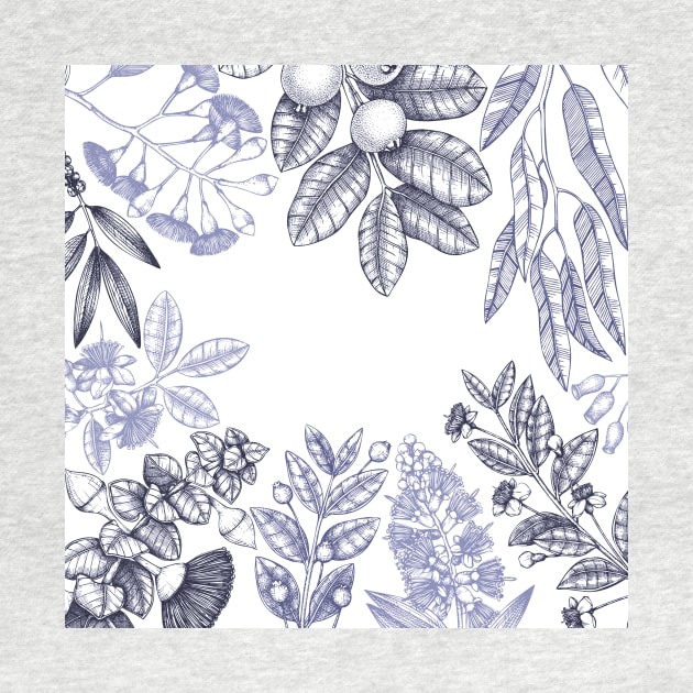 Botanical navy floral by hamptonstyle
